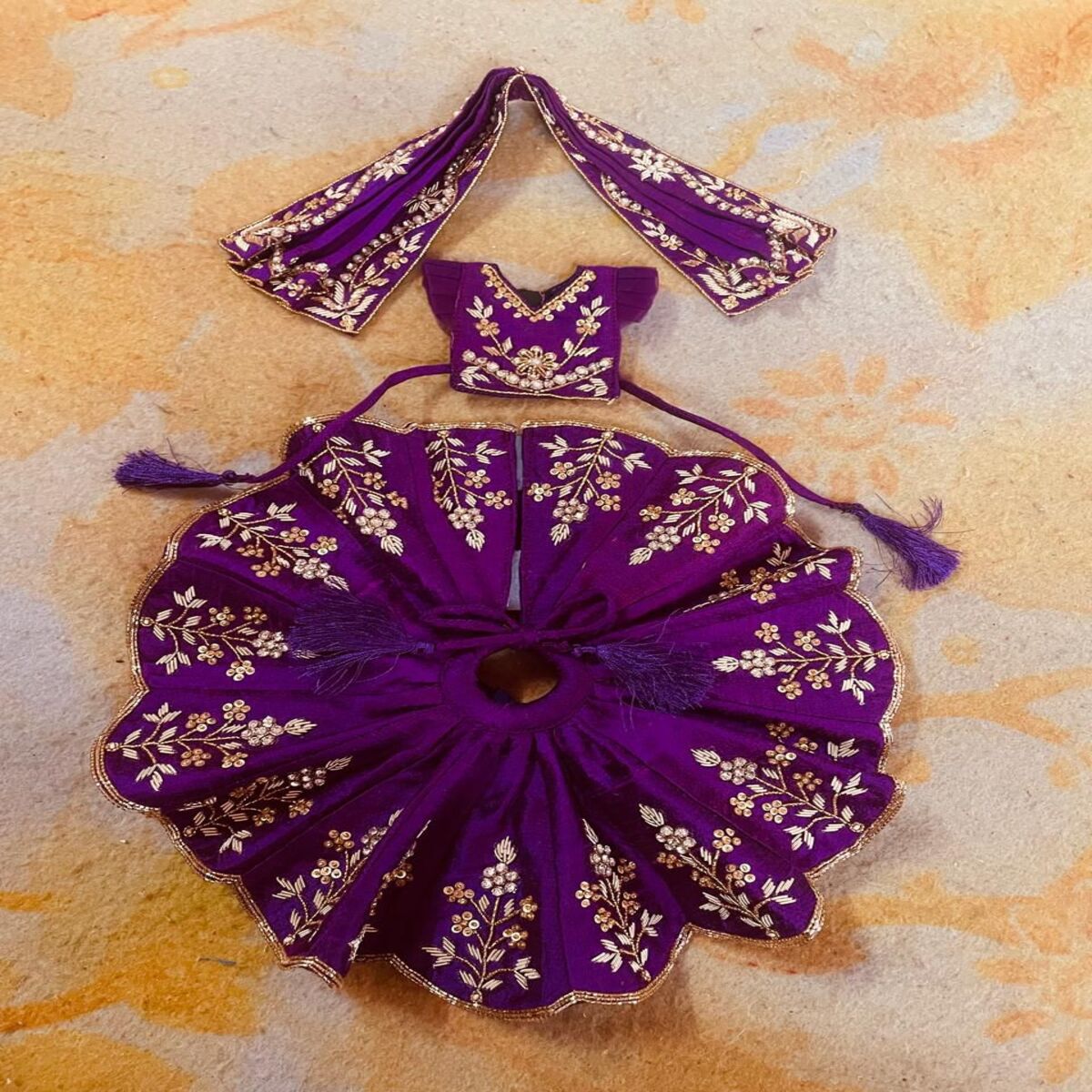 Purple Laddu Gopal Ji Dress